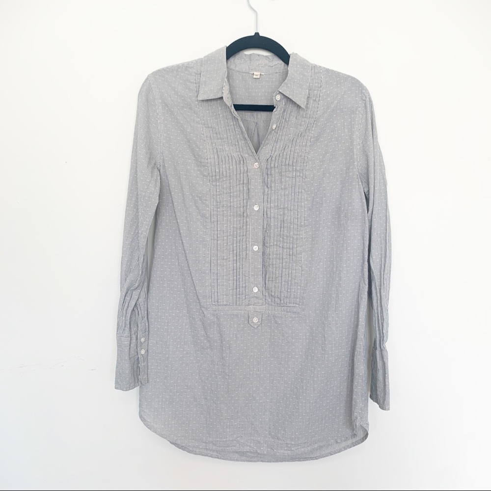 J. Crew Tunic Top with Pleated Front XS